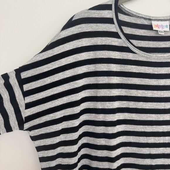 Lularoe Irma Top in Striped Grey/Black - Picture 4 of 6